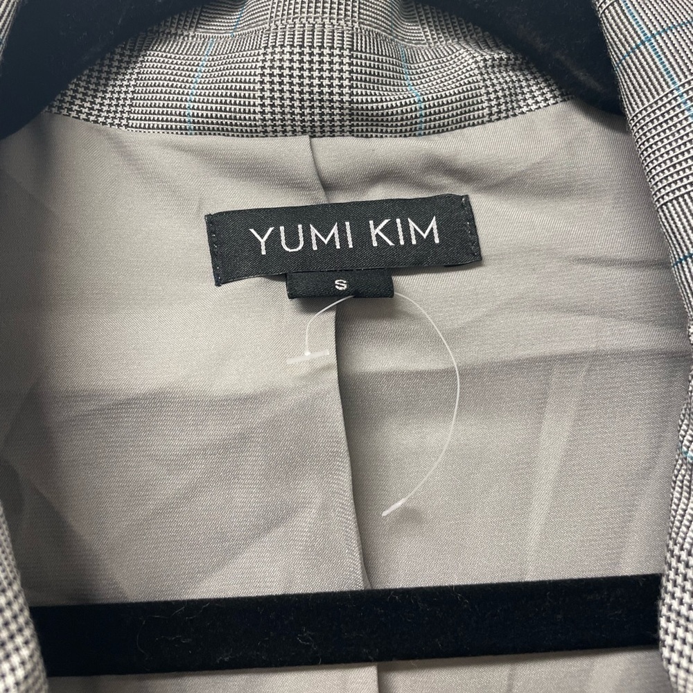 Yumi Kim NWOT Grey & Blue Plaid Blazer Size Small - Picture 11 of 15
